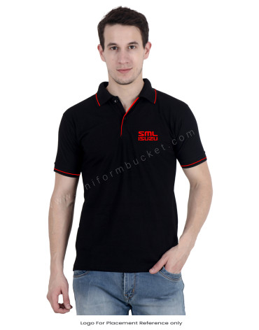 Unisex Black Polo T-Shirt