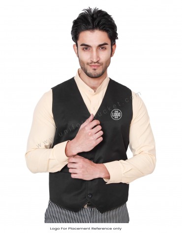 Buy Classic Black Waistcoat For Men Online Best Prices in India Uniform Bucket UNIFORM BUCKET