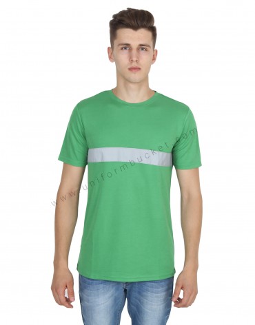 Green Round Neck Hi- Visibility T- Shirt