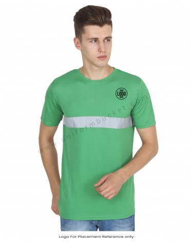 Green Round Neck Hi- Visibility T- Shirt