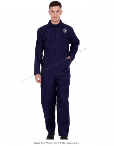 Hidden Placket Indigo Blue Dungaree