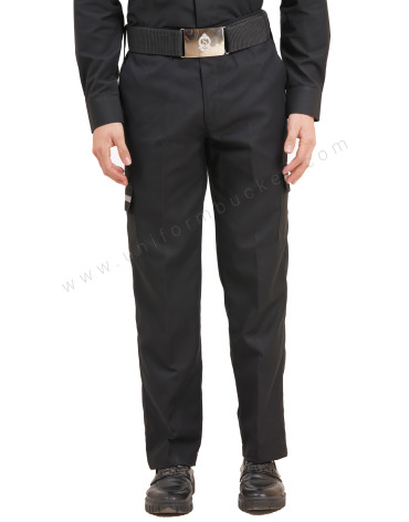 male black  Security Guard trouser with three loops