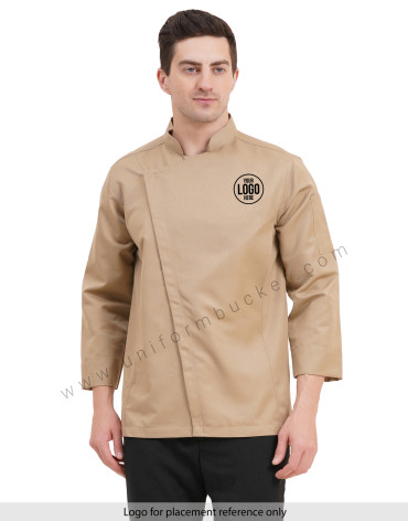 male stylish jacket look chef coat  with front zip