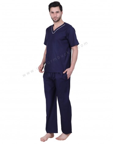 Indigo Blue V Neck Tunic