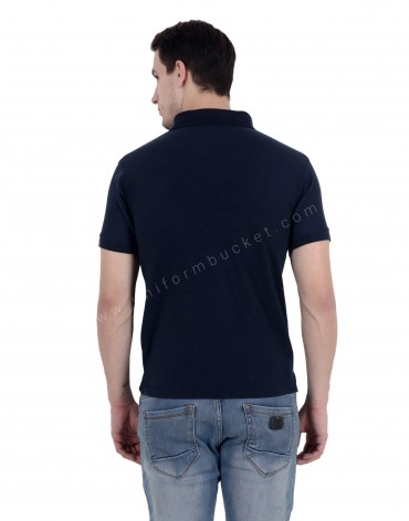 Buy Navy Blue Uniform Polo T-Shirt For Men Online @ Best Prices in ...