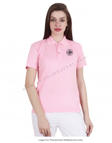 Pink Uniform Polo T- Shirt