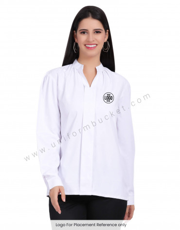 STYLISH V NECK TOP WITH FRONT SLIT