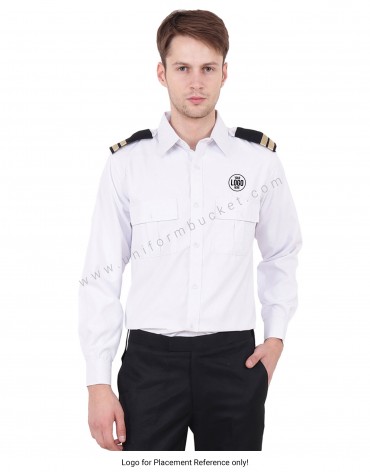 White Security Guard Shirt For Men