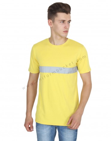 Yellow Round Neck Hi- Visibility T- Shirt