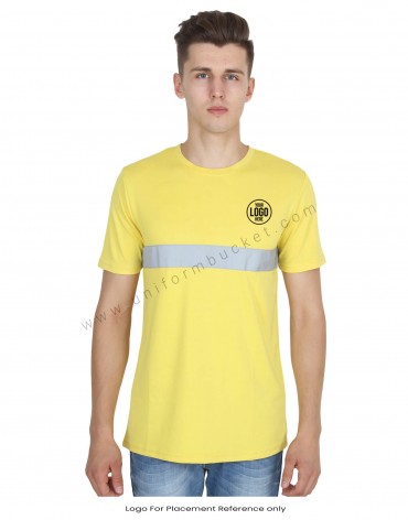 Yellow Round Neck Hi- Visibility T- Shirt